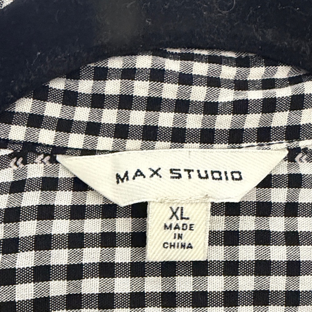 Max Studio Black and White Gingham Shirt - Picture 4 of 15